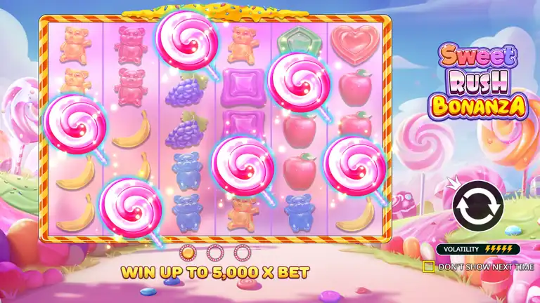 Sweet Rush Bonanza session start spin 1, balance $99,998.00 at $2.00 bet